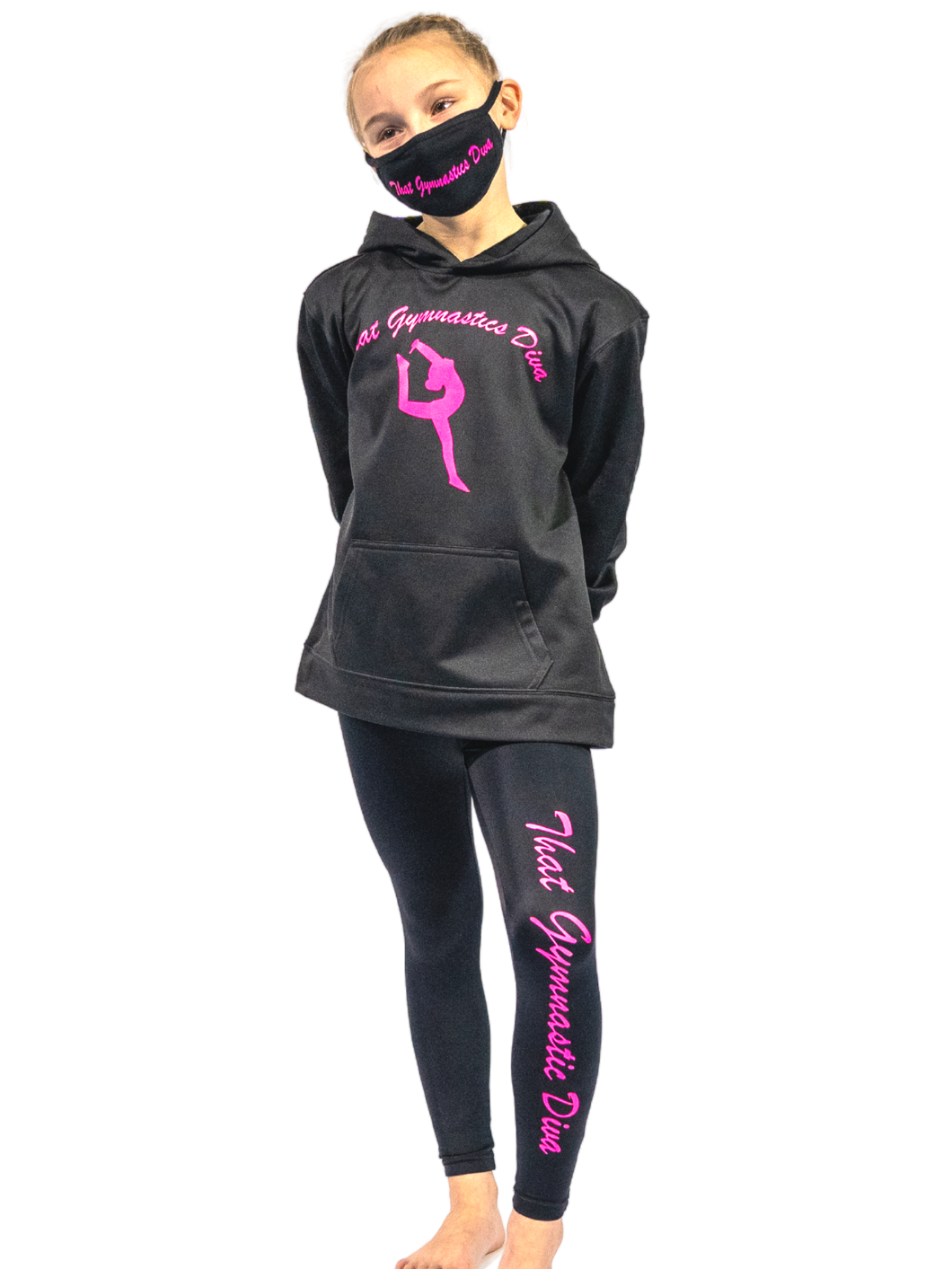 TGD Pink Bundle (Hoodie, Leggings, and Mask) – That Gymnastics Diva